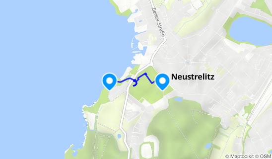 Kartenausschnitt Orangerie Neustrelitz
